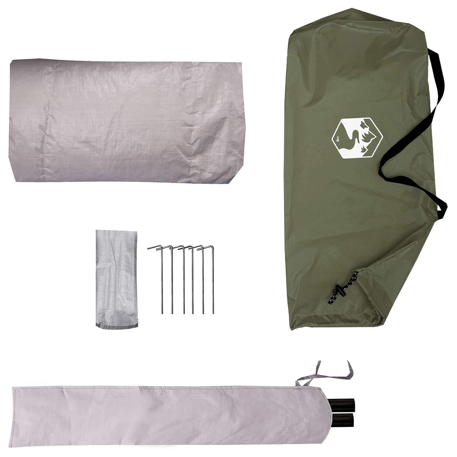 vidaXL Backpacking Tent 4-Person Olive Green
