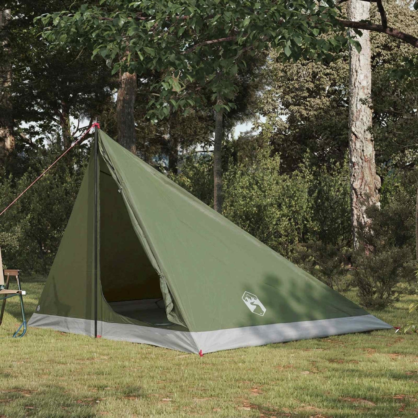 vidaXL Backpacking Tent 4-Person Olive Green