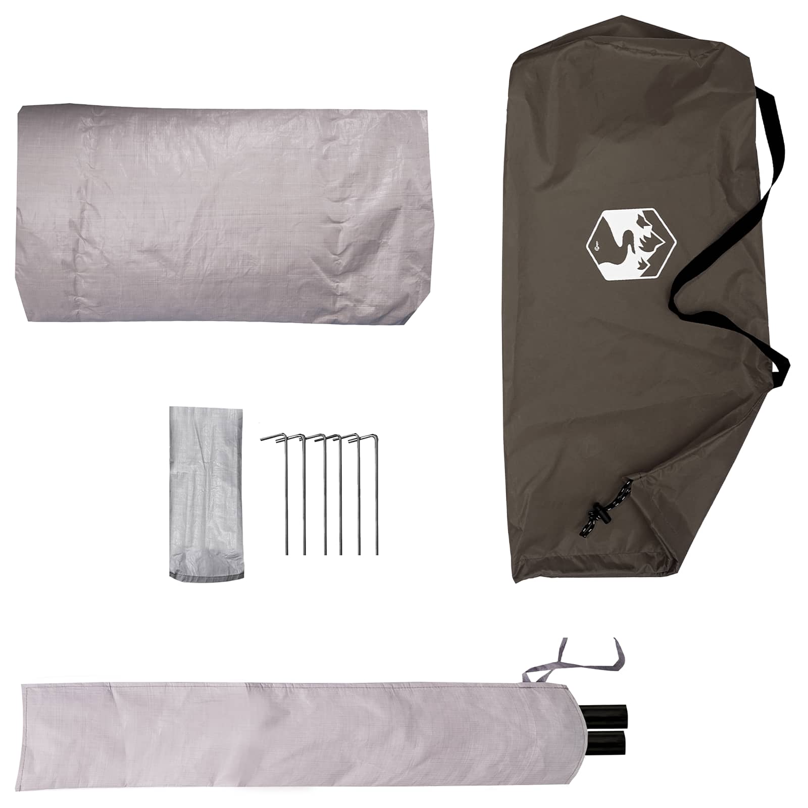 vidaXL Backpacking Tent 4-Person Brown and Grey