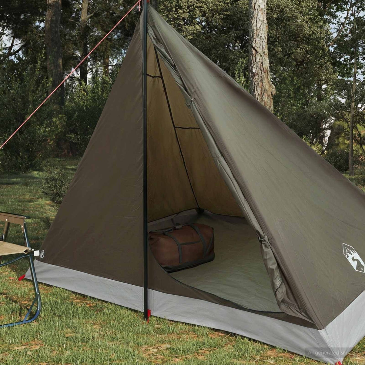 vidaXL Backpacking Tent 4-Person Brown and Grey