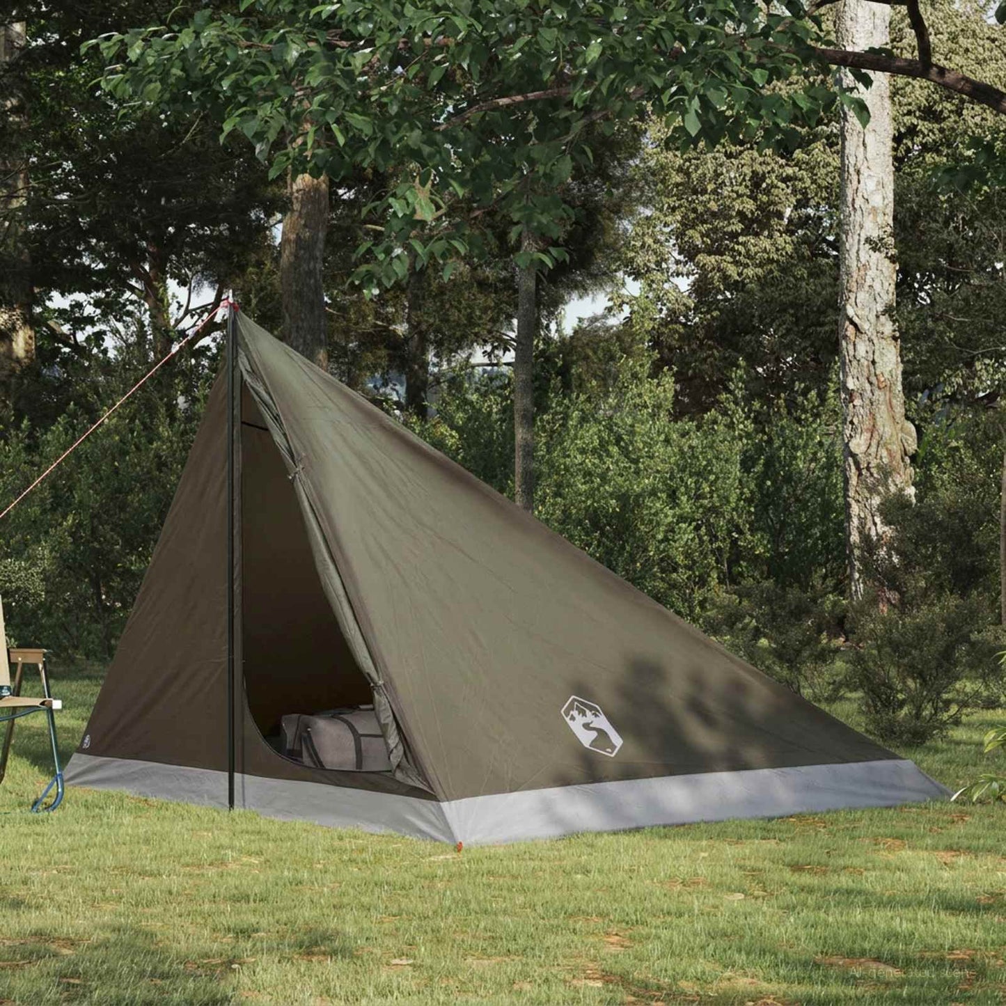 vidaXL Backpacking Tent 4-Person Brown and Grey
