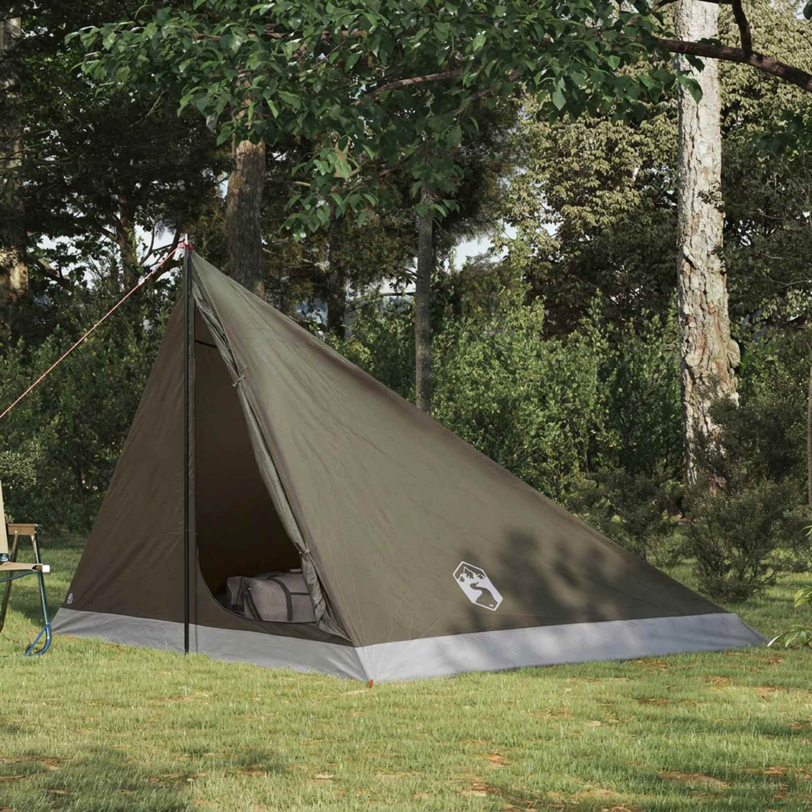 vidaXL Backpacking Tent 4-Person Brown and Grey