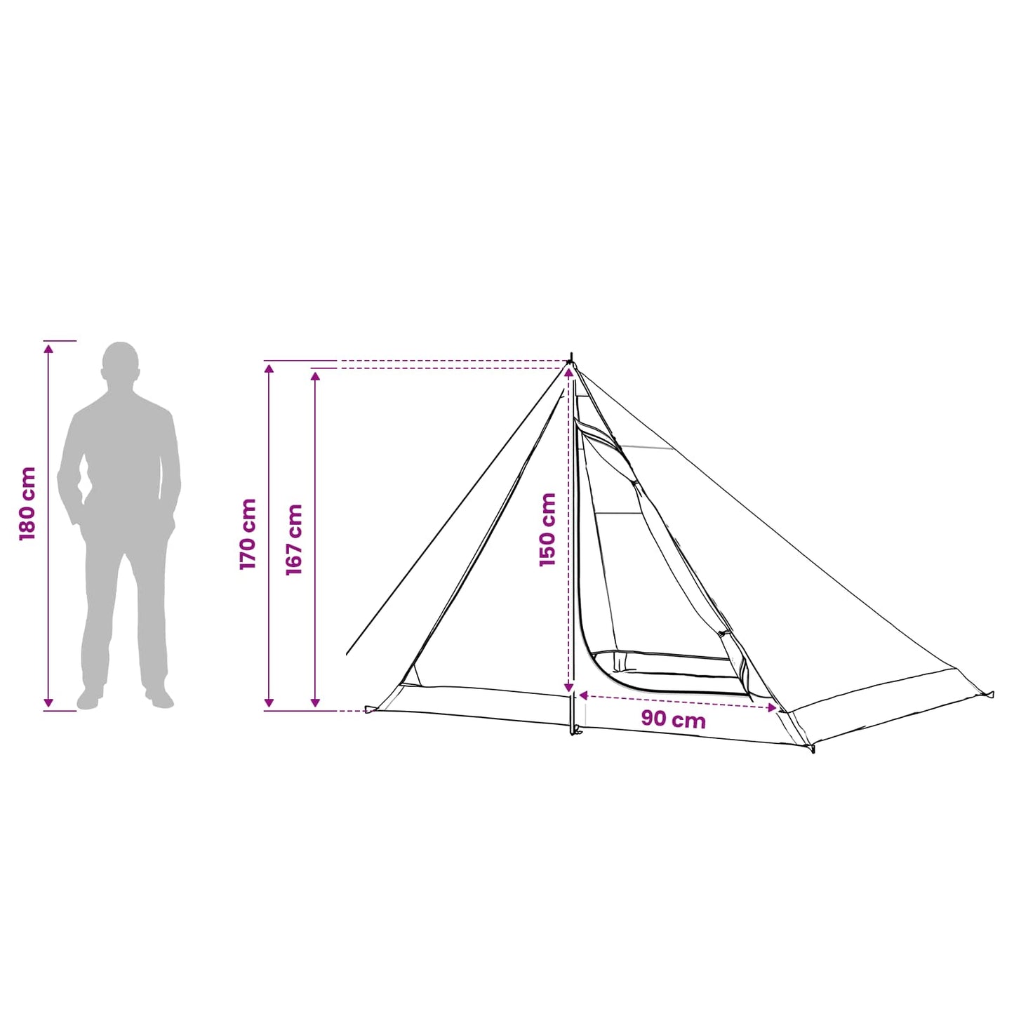 vidaXL Backpacking Tent 4-Person Brown and Grey