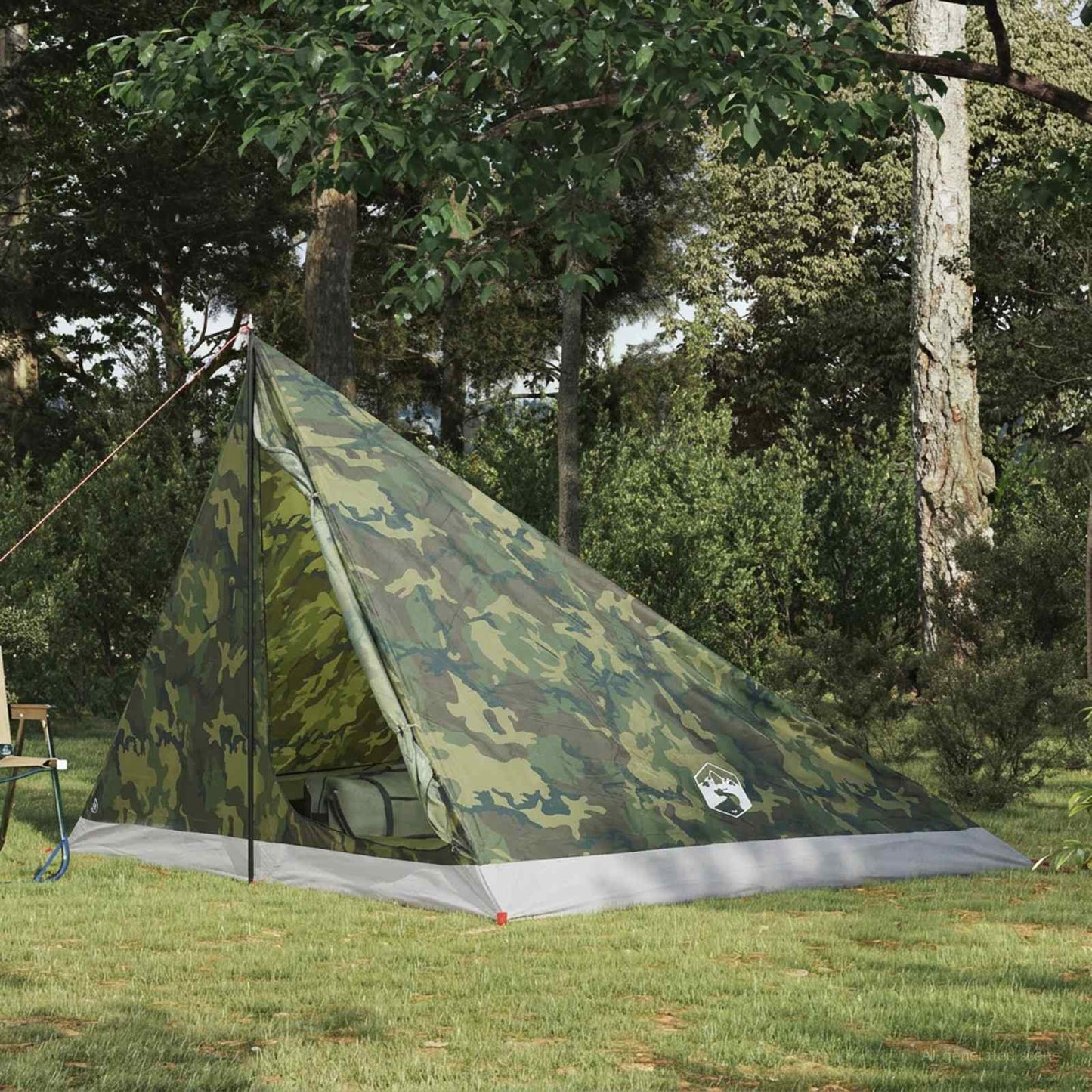 vidaXL Backpacking Tent 4-Person Camouflage - Green