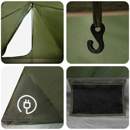 vidaXL Backpacking Tent 2-Person Olive Green