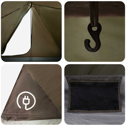 vidaXL Backpacking Tent 2-Person Brown and Grey
