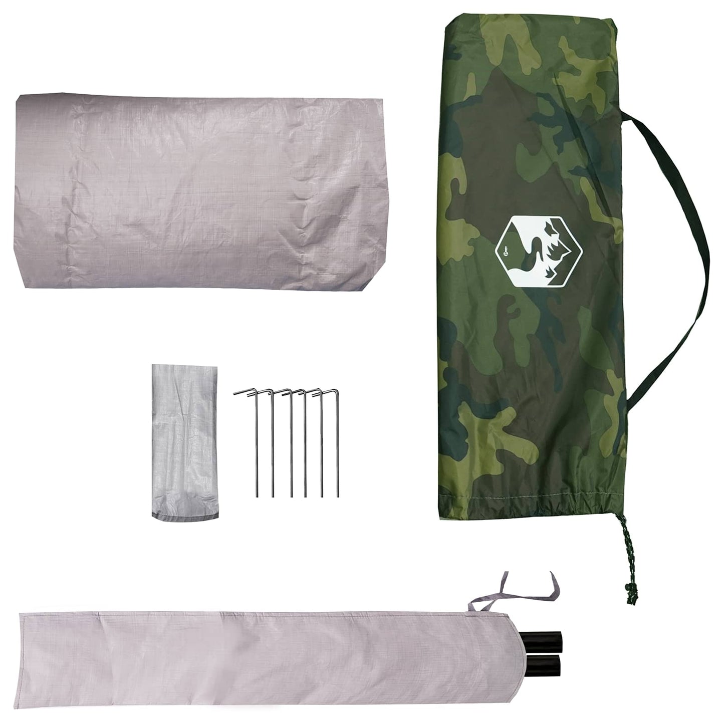 vidaXL Backpacking Tent 2-Person Camouflage - Green