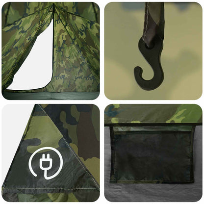 vidaXL Backpacking Tent 2-Person Camouflage - Green