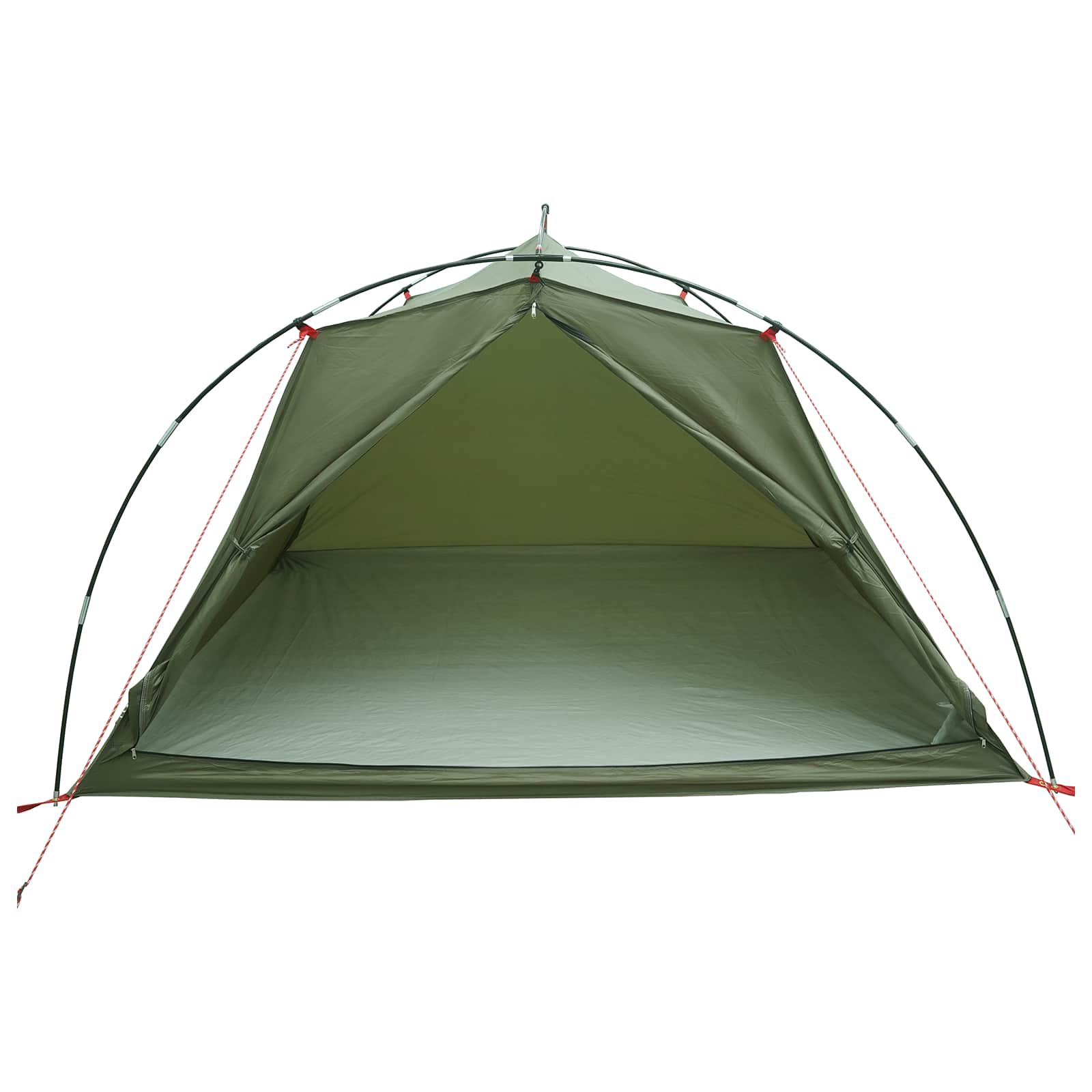 vidaXL Tunnel Tent 4-Person Olive Green 185T Polyester with PU Coating