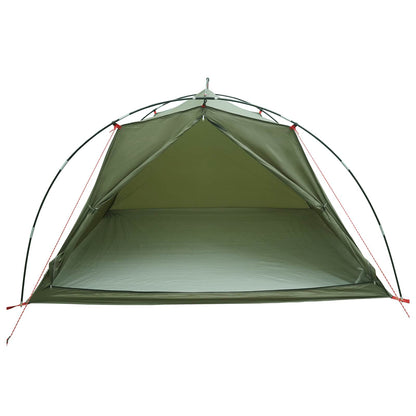 vidaXL Tunnel Tent 4-Person Olive Green 185T Polyester with PU Coating