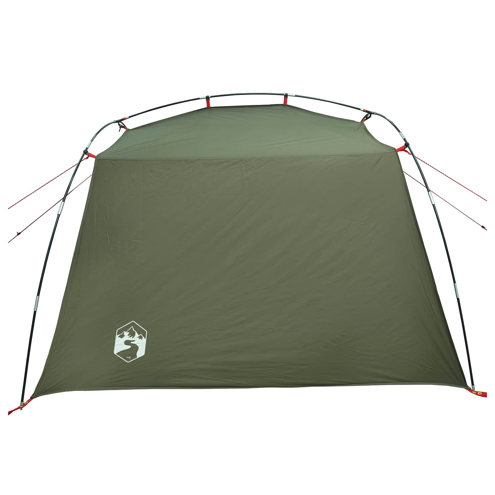 vidaXL Tunnel Tent 4-Person Olive Green 185T Polyester with PU Coating
