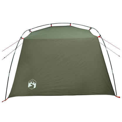vidaXL Tunnel Tent 4-Person Olive Green 185T Polyester with PU Coating