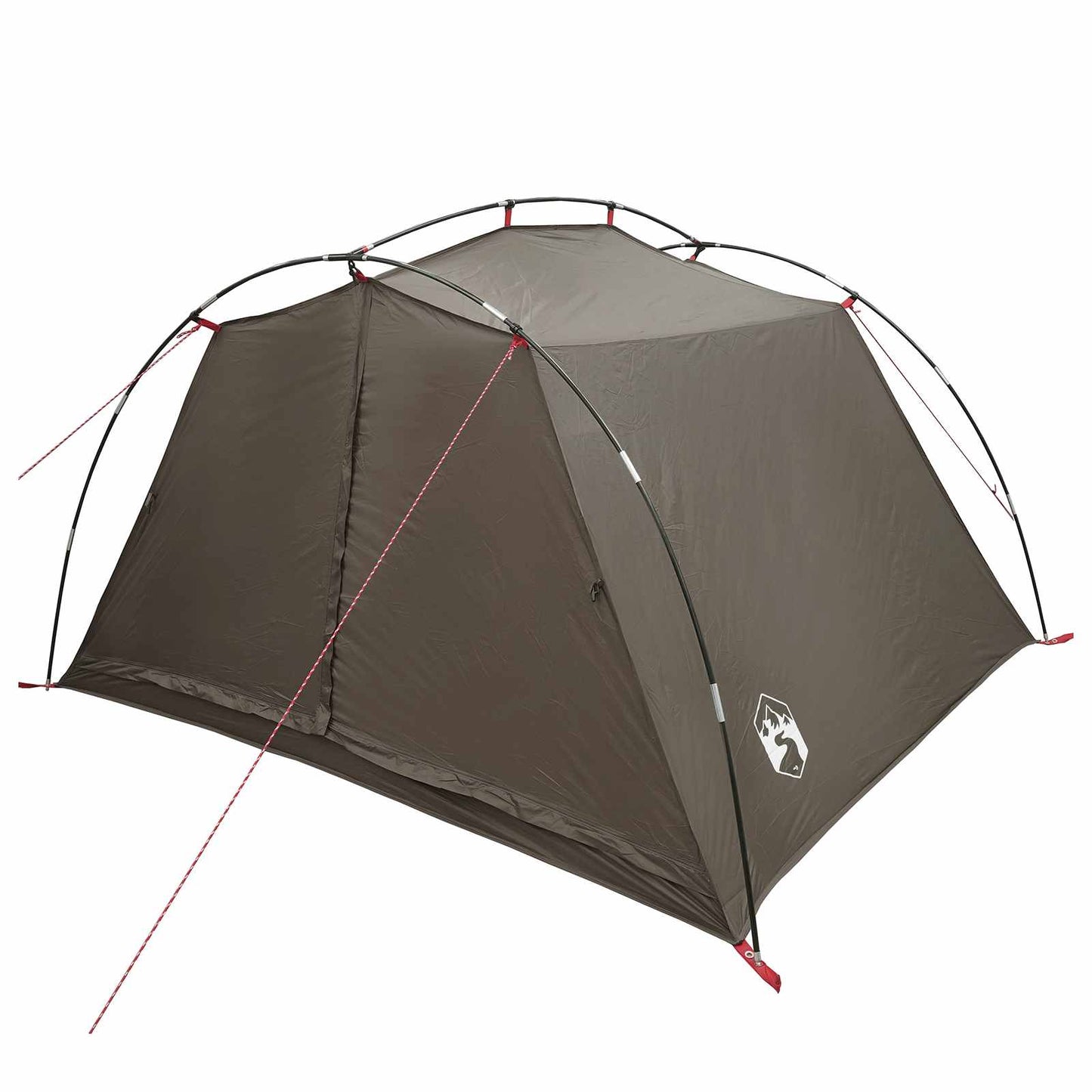 vidaXL Tunnel Tent 4-Person Brown and Grey