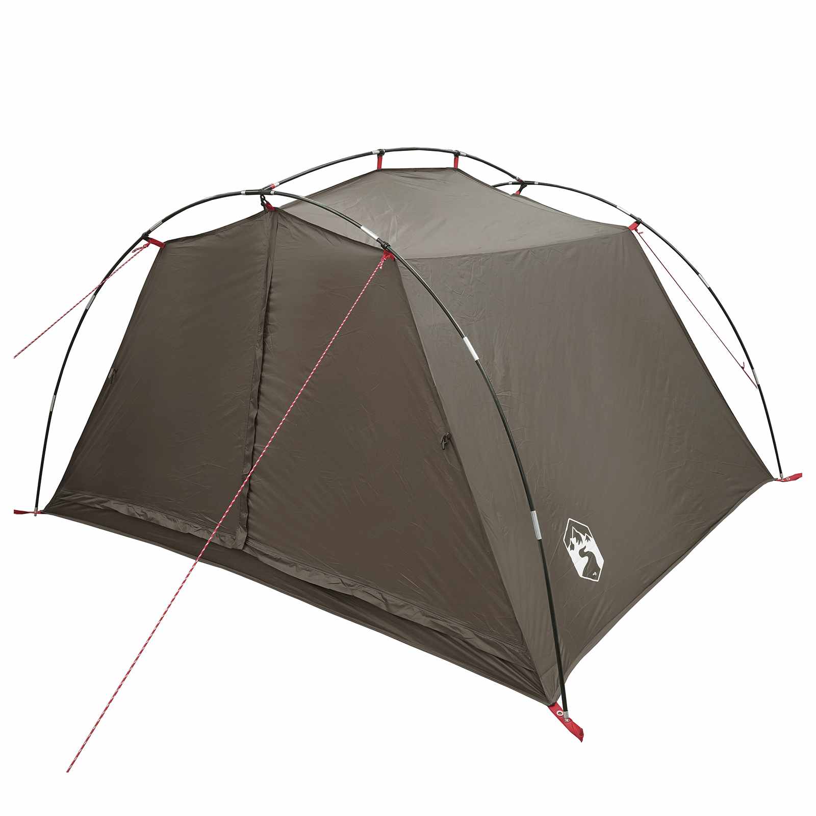 vidaXL Tunnel Tent 4-Person Brown and Grey