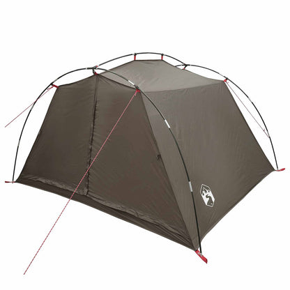 vidaXL Tunnel Tent 4-Person Brown and Grey