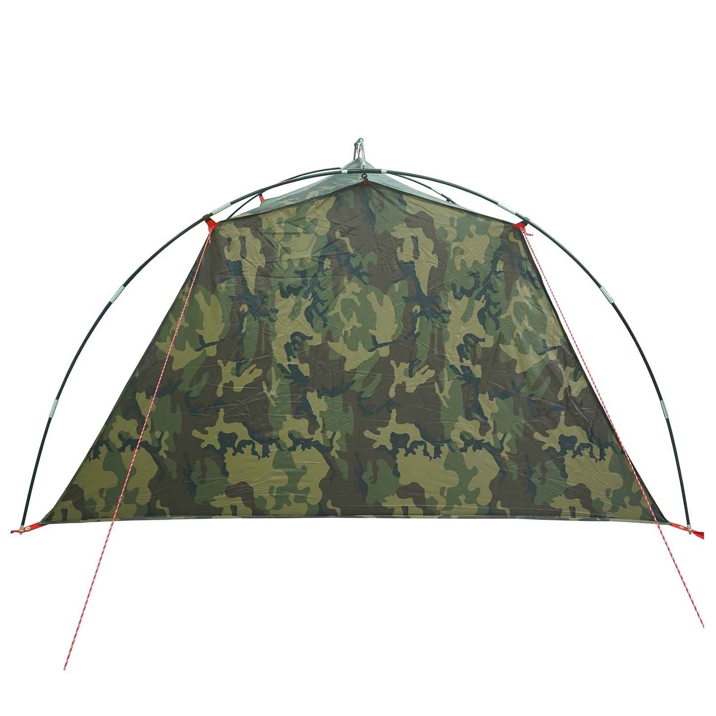 vidaXL Tunnel Tent 4-Person Camouflage 185T Polyester with PU Coating - Green
