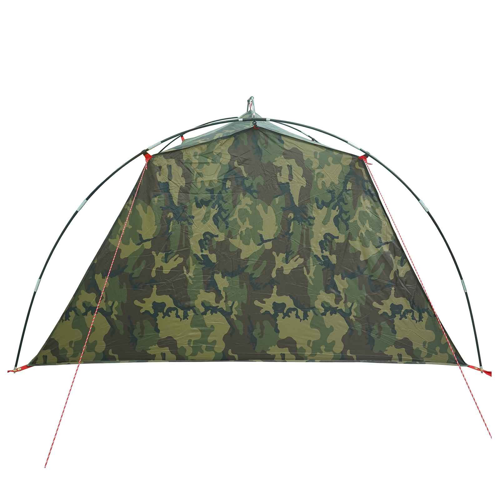 vidaXL Tunnel Tent 4-Person Camouflage 185T Polyester with PU Coating - Green