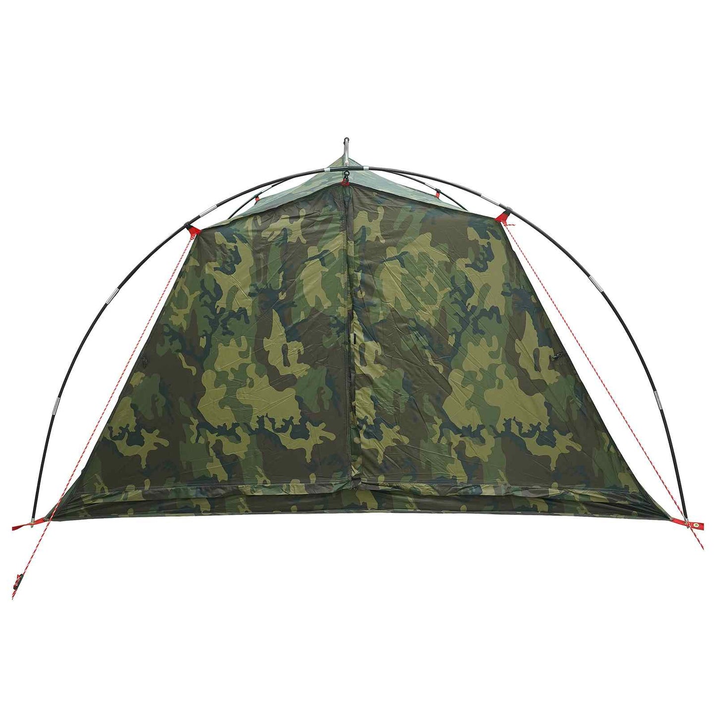 vidaXL Tunnel Tent 4-Person Camouflage 185T Polyester with PU Coating - Green