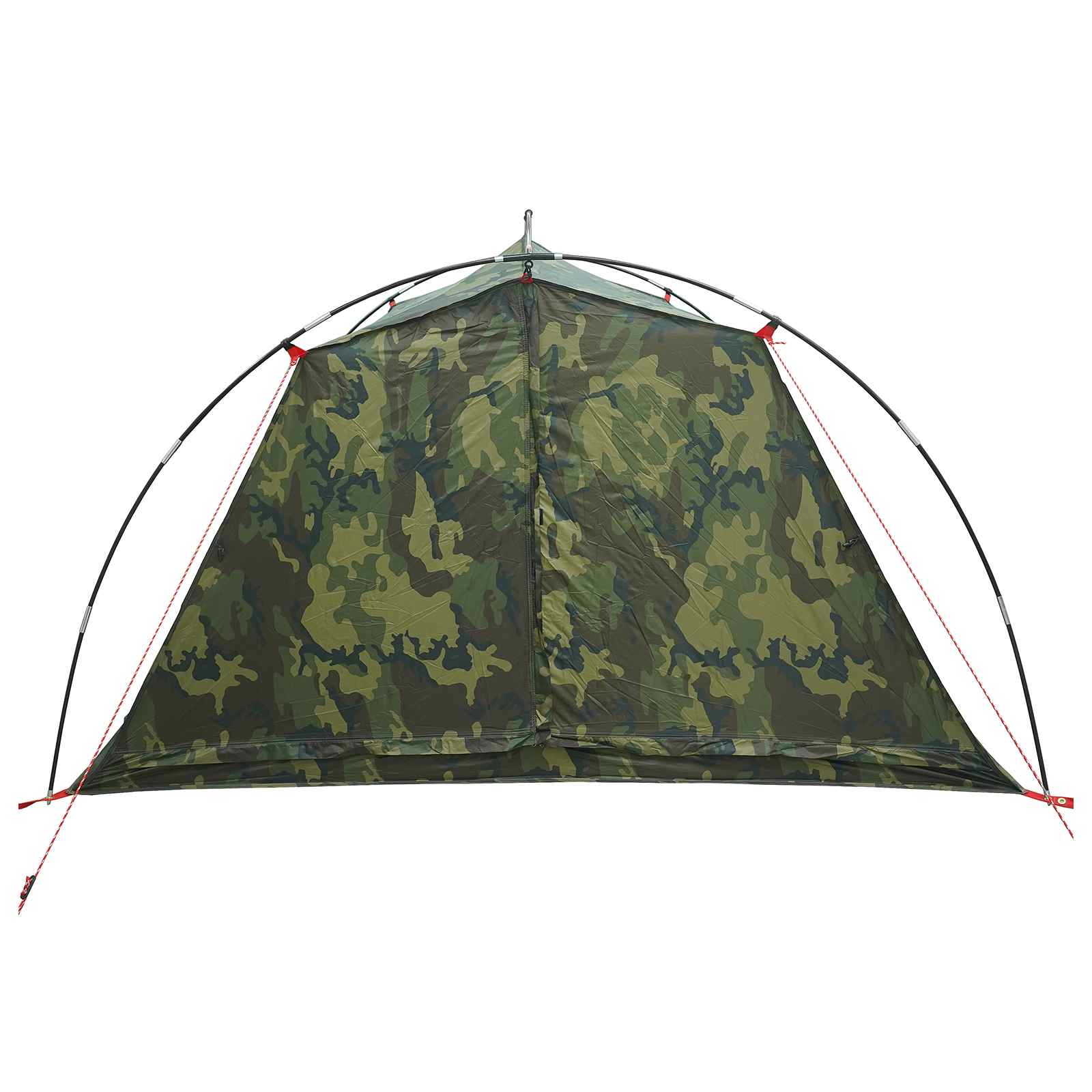 vidaXL Tunnel Tent 4-Person Camouflage 185T Polyester with PU Coating - Green