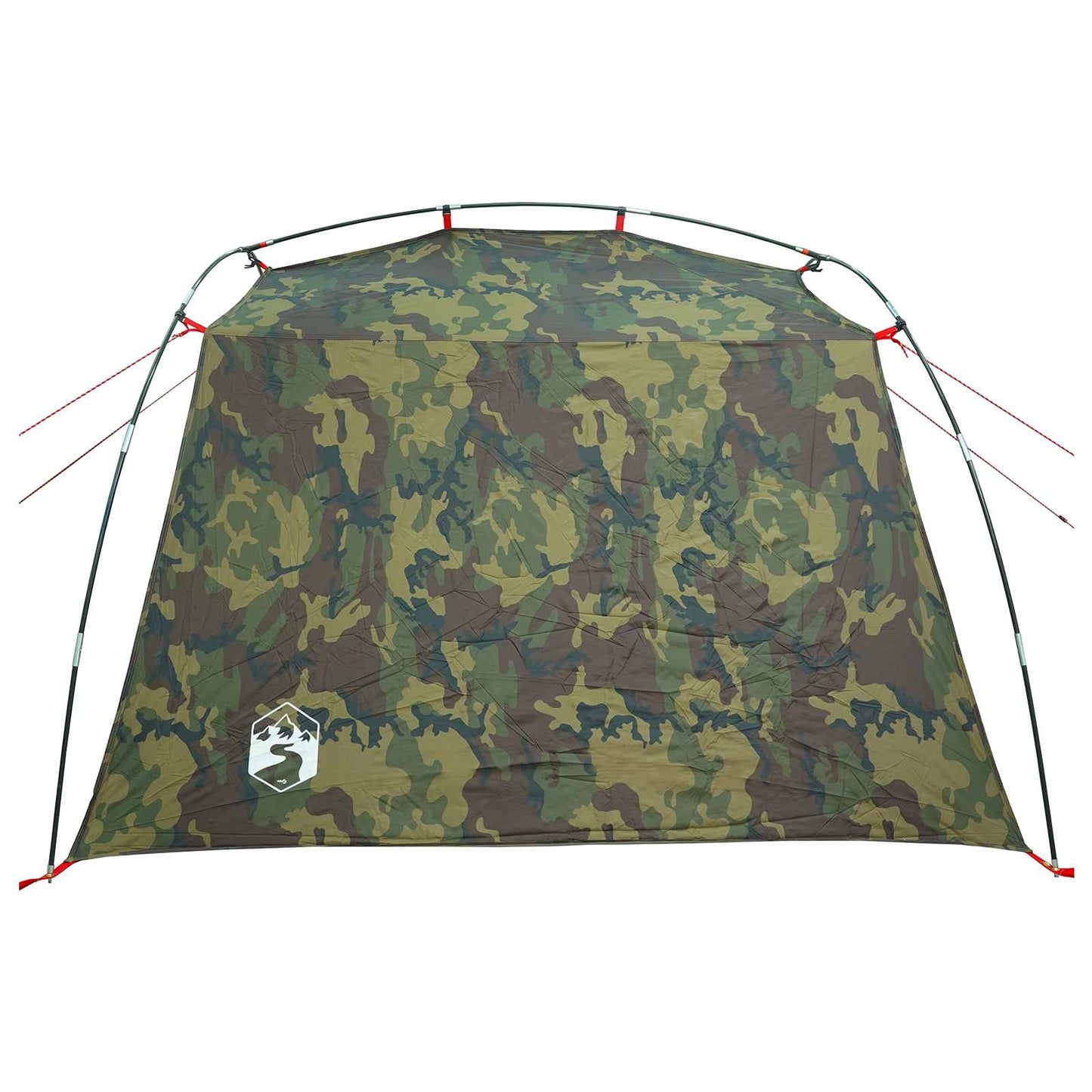 vidaXL Tunnel Tent 4-Person Camouflage 185T Polyester with PU Coating - Green