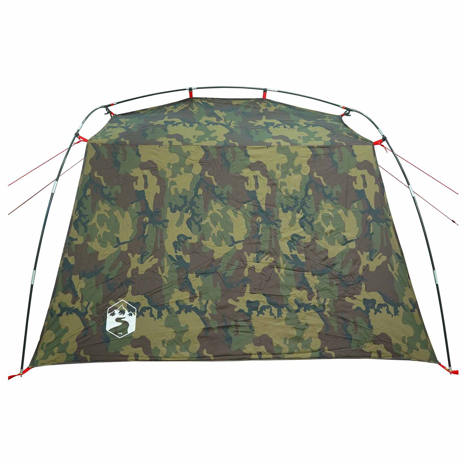 vidaXL Tunnel Tent 4-Person Camouflage 185T Polyester with PU Coating - Green