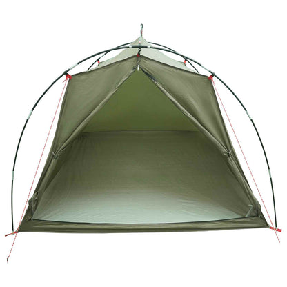 vidaXL Tunnel Tent 2-Person Olive Green 185T Polyester with PU Coating