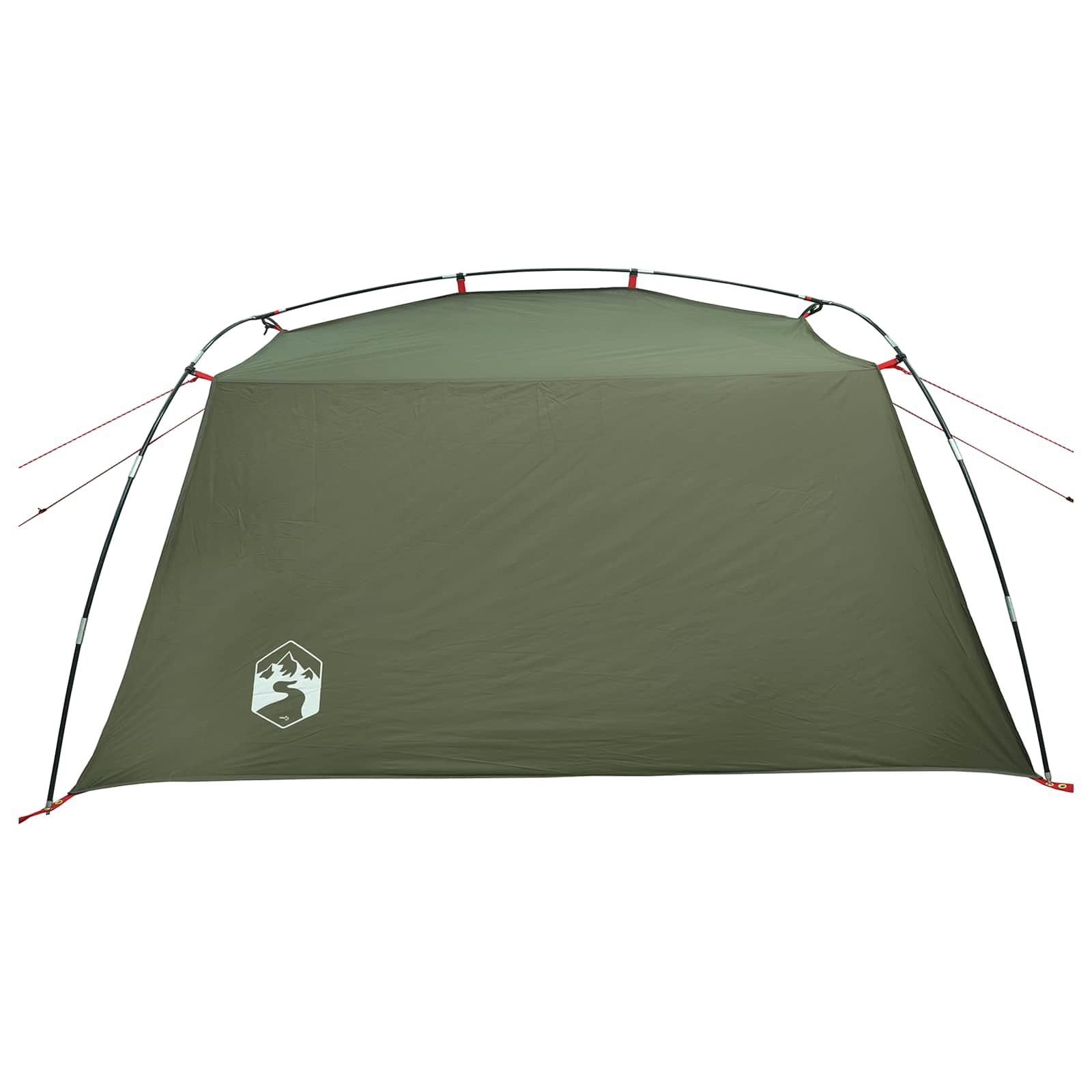 vidaXL Tunnel Tent 2-Person Olive Green 185T Polyester with PU Coating