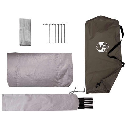 vidaXL Tunnel Tent 2-Person Brown and Grey