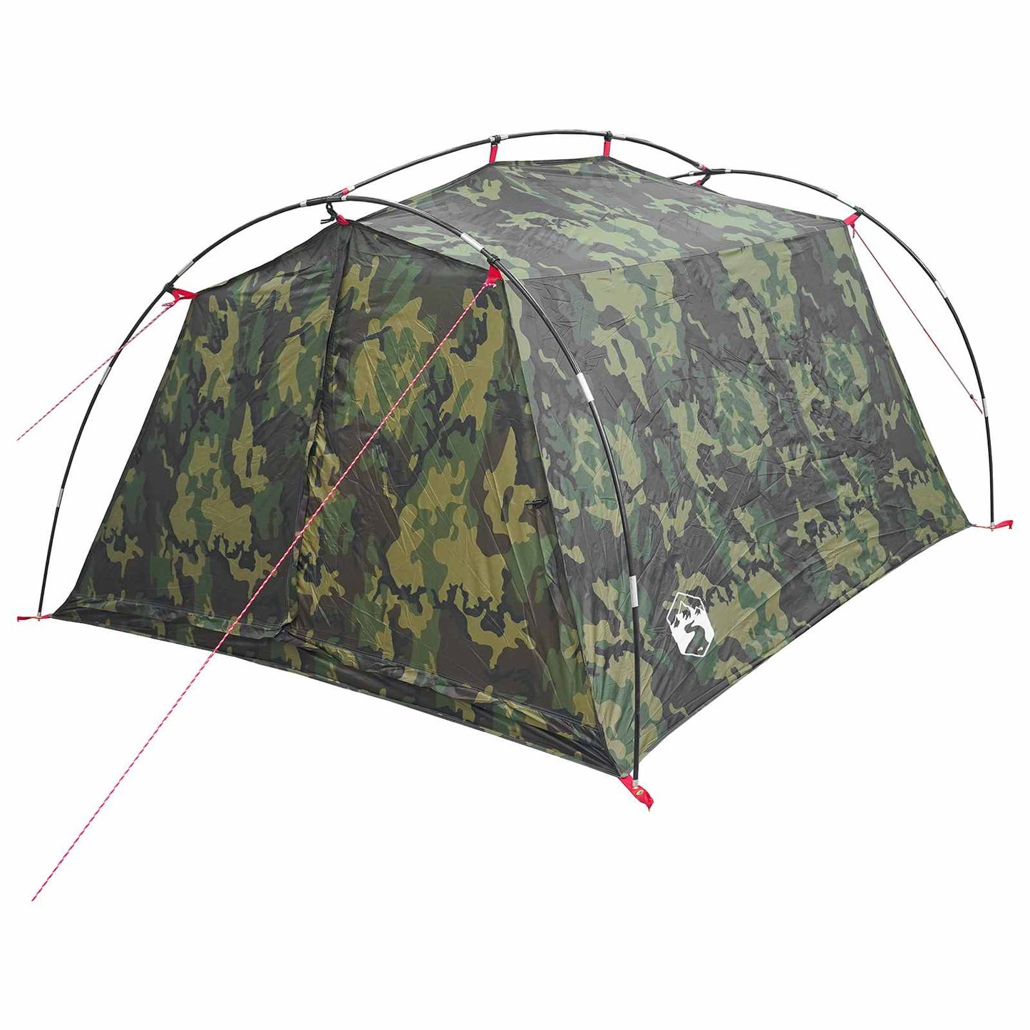 vidaXL Tunnel Tent 2-Person Camouflage 185T Polyester with PU Coating - Green