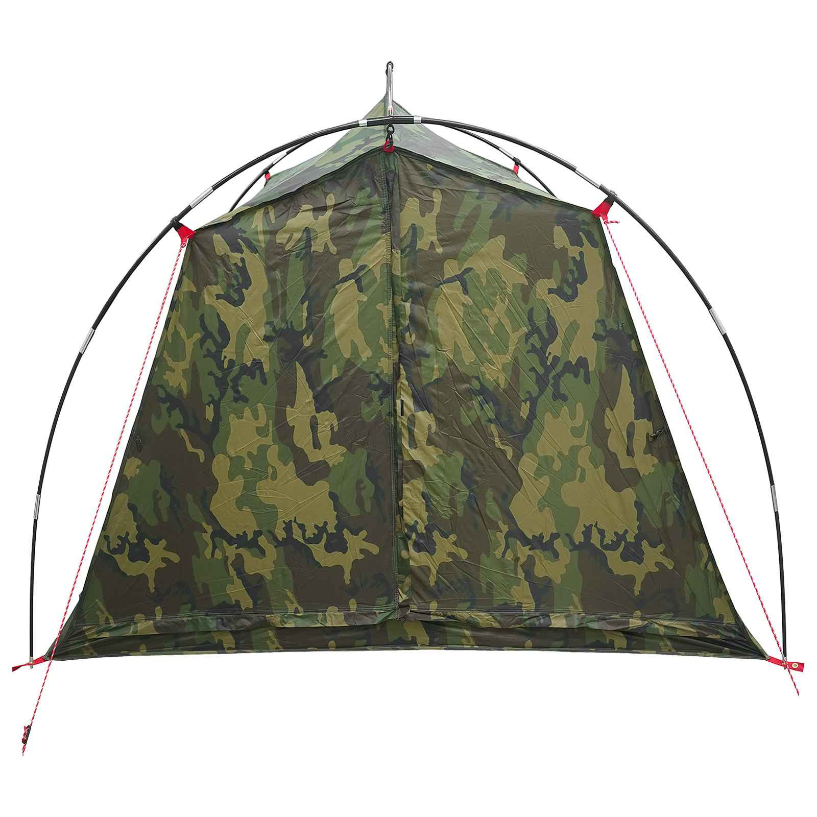 vidaXL Tunnel Tent 2-Person Camouflage 185T Polyester with PU Coating - Green