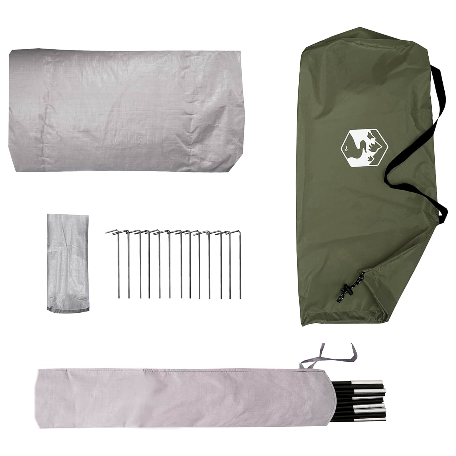vidaXL Backpacking Tent 4-Person Olive Green - 40428