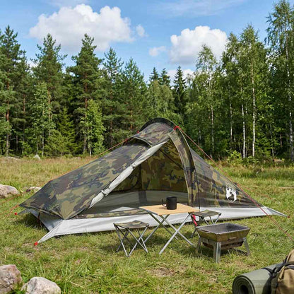 vidaXL Backpacking Tent 4-Person Camouflage - Green - 40452