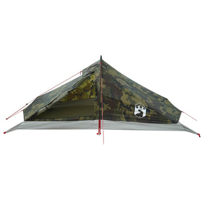 vidaXL Backpacking Tent 4-Person Camouflage - Green - 40452