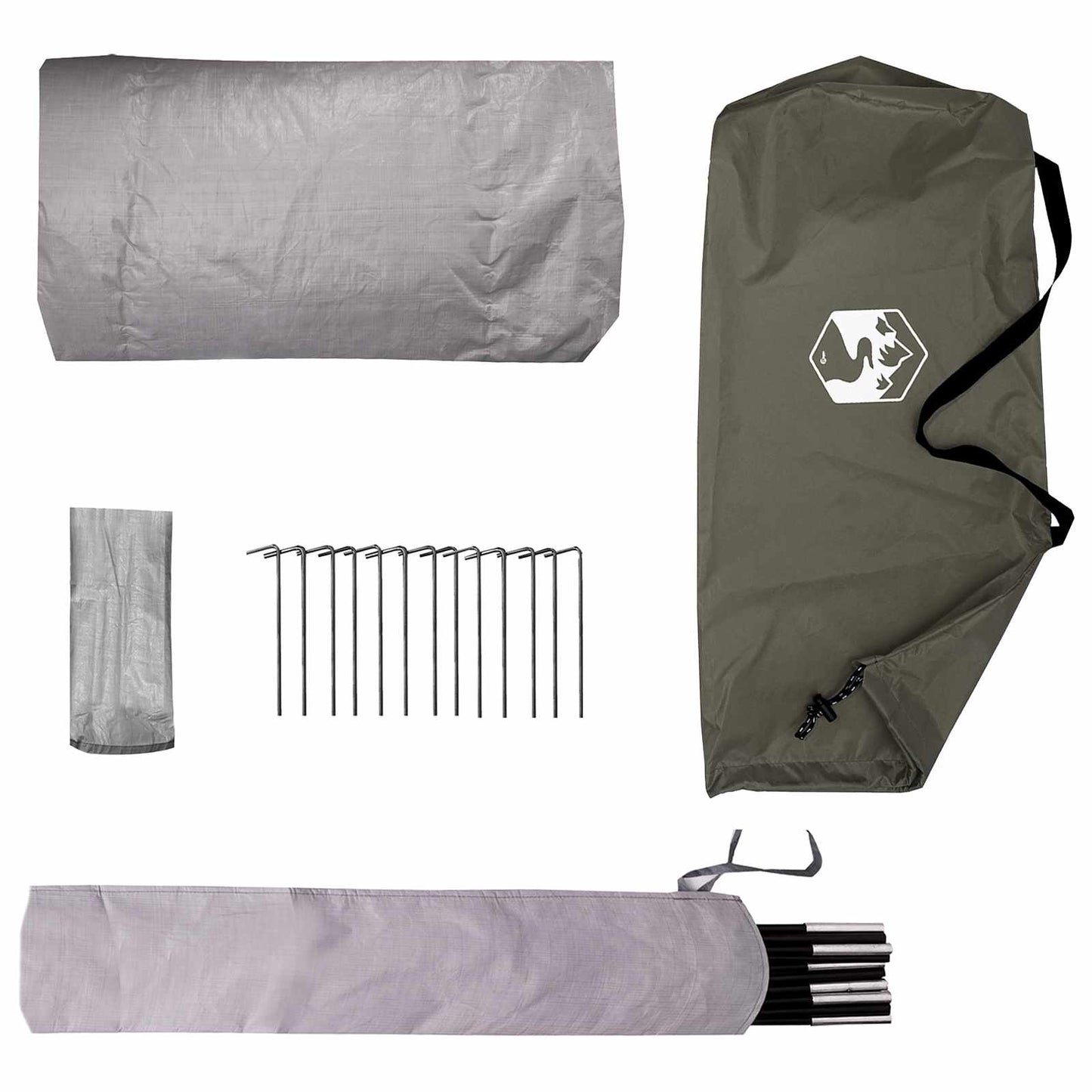 vidaXL Backpacking Tent 2-Person Olive Green - 40456
