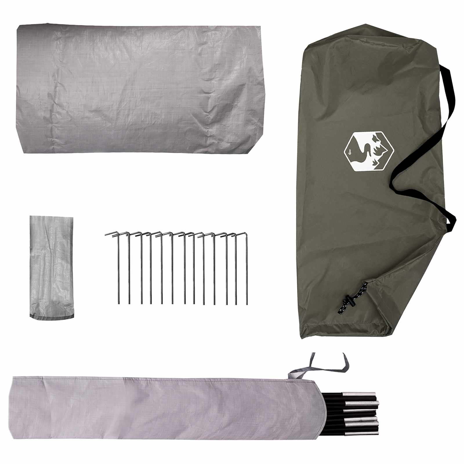 vidaXL Backpacking Tent 2-Person Olive Green - 40456