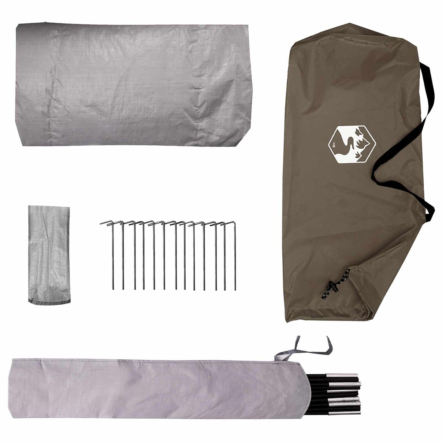 vidaXL Backpacking Tent 2-Person Brown and Grey - 40467