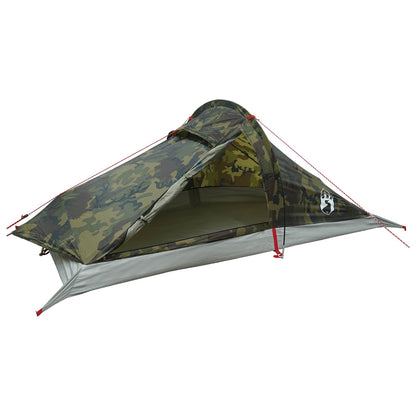 vidaXL Backpacking Tent 2-Person Camouflage - Green - 40468