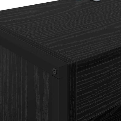 vidaXL Book Cabinet 60 x 30 x 189.5 cm Engineered Wood Black Oak