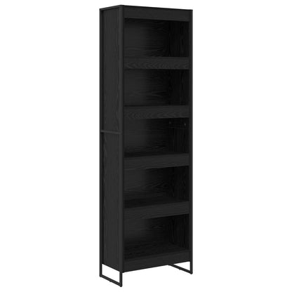 vidaXL Book Cabinet 60 x 30 x 189.5 cm Engineered Wood Black Oak
