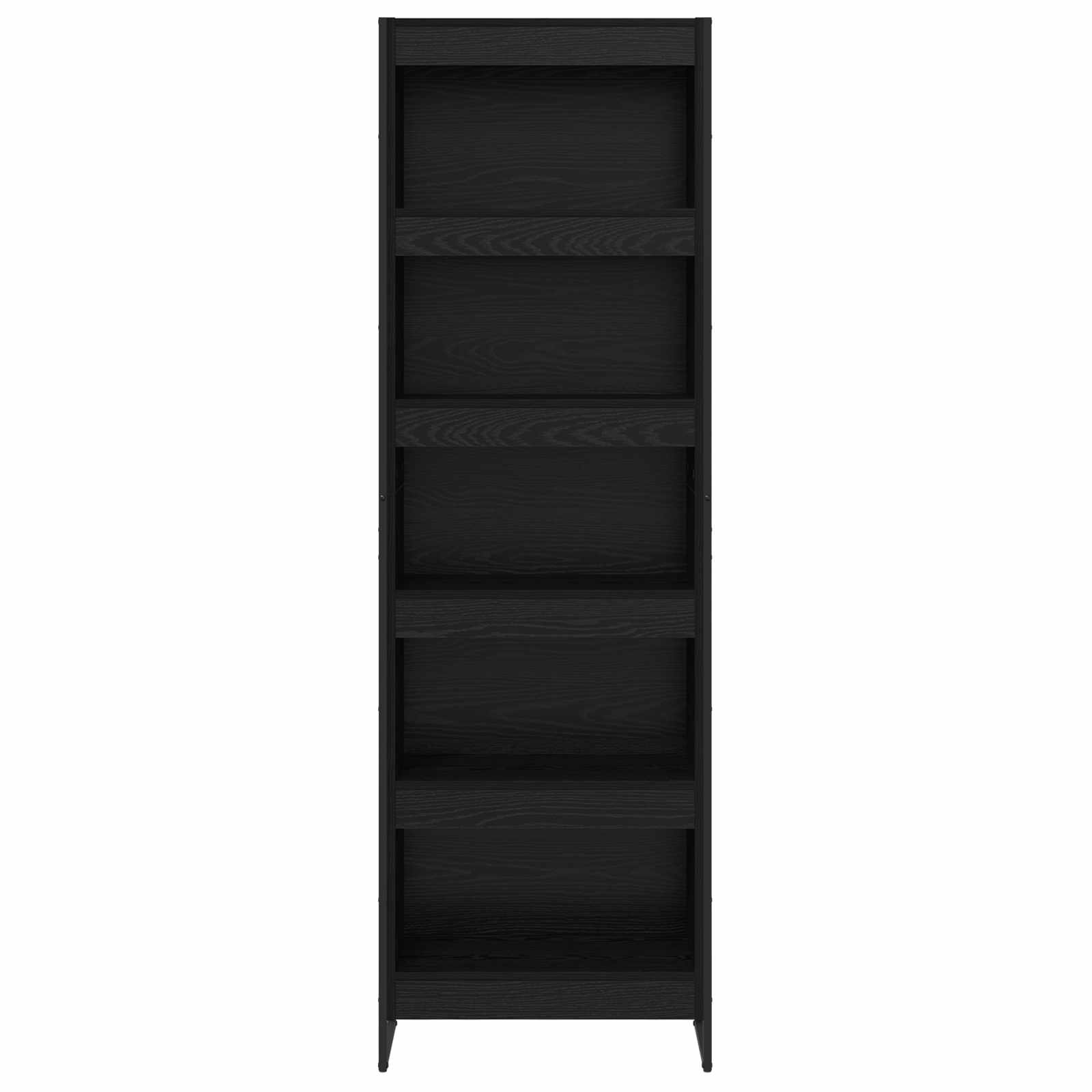 vidaXL Book Cabinet 60 x 30 x 189.5 cm Engineered Wood Black Oak