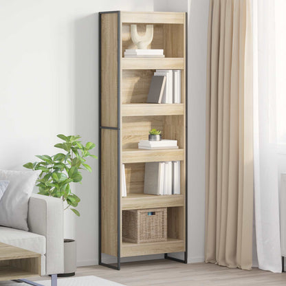 vidaXL Book Cabinet 60 x 30 x 189.5 cm Engineered Wood Sonoma - Brown