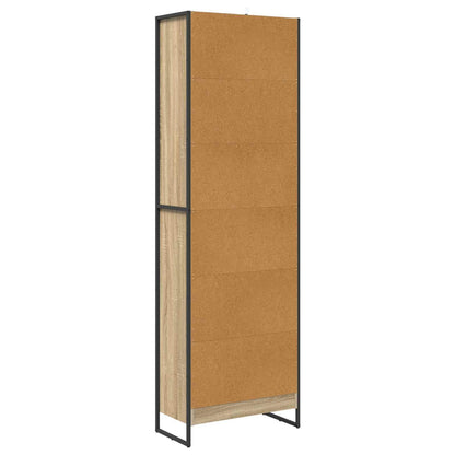 vidaXL Book Cabinet 60 x 30 x 189.5 cm Engineered Wood Sonoma - Brown