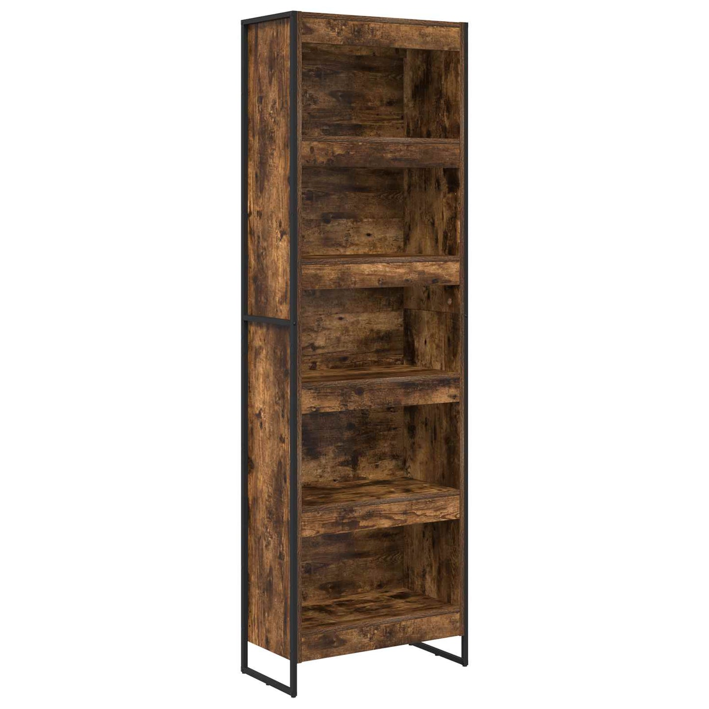 vidaXL Book Cabinet 60 x 30 x 189.5 cm Engineered Wood Smoke Oak - Brown