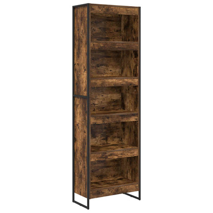 vidaXL Book Cabinet 60 x 30 x 189.5 cm Engineered Wood Smoke Oak - Brown