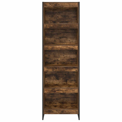 vidaXL Book Cabinet 60 x 30 x 189.5 cm Engineered Wood Smoke Oak - Brown