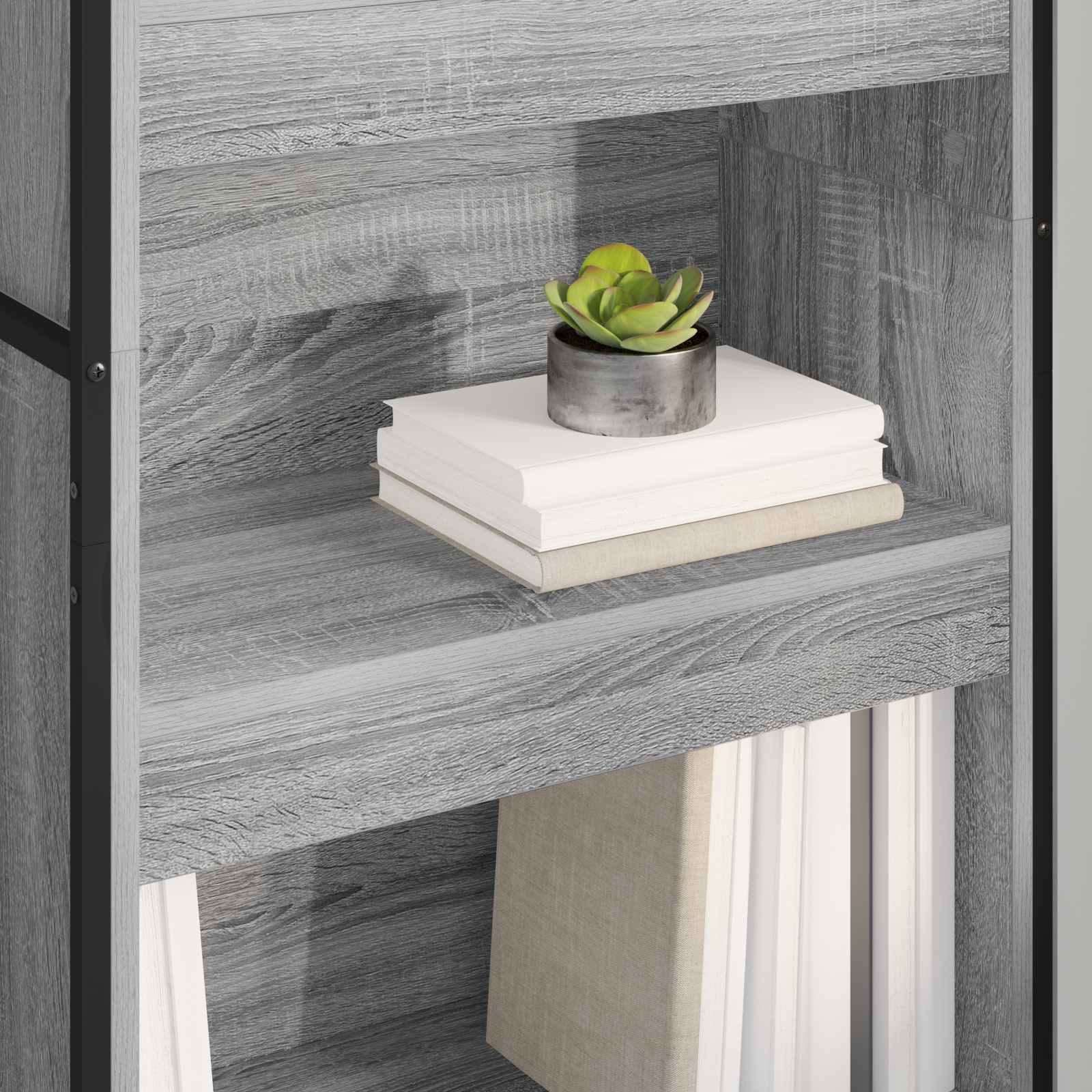 vidaXL Book Cabinet 60 x 30 x 189.5 cm Engineered Wood Grey Sonoma