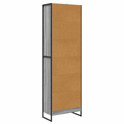vidaXL Book Cabinet 60 x 30 x 189.5 cm Engineered Wood Grey Sonoma