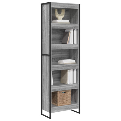 vidaXL Book Cabinet 60 x 30 x 189.5 cm Engineered Wood Grey Sonoma