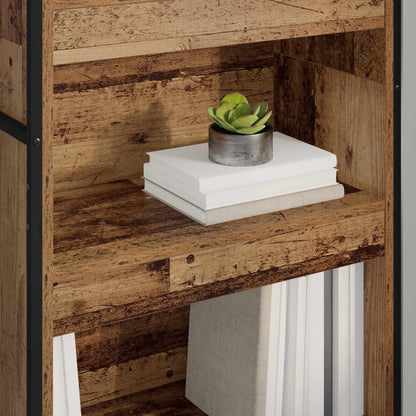 vidaXL Book Cabinet 60 x 30 x 189.5 cm Engineered Wood Old Wood - Brown