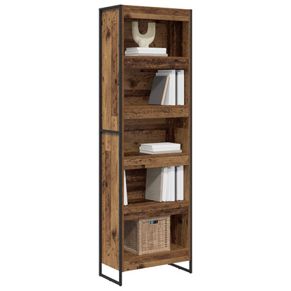 vidaXL Book Cabinet 60 x 30 x 189.5 cm Engineered Wood Old Wood - Brown